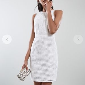 REISS Lydia Broderie Summer Dress 0